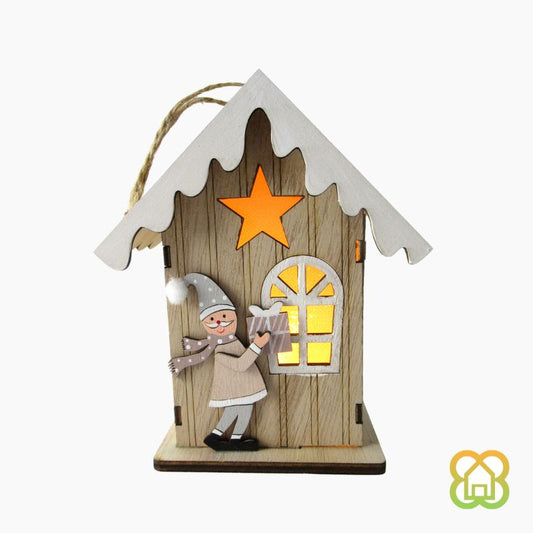 Casa Madera 1LED 14x12x6.5 cm