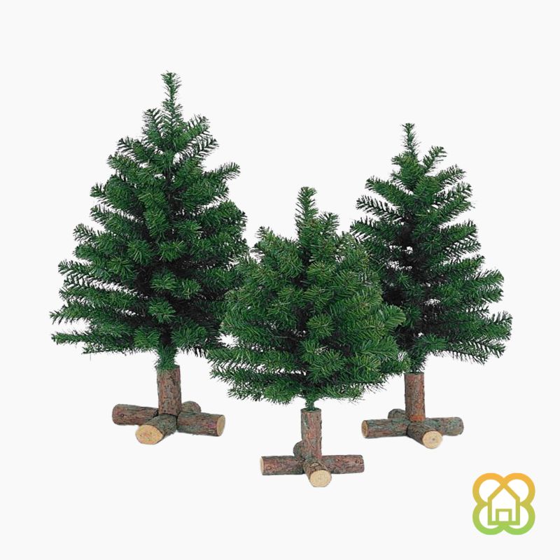 Arbol Navidad Base Madera 60/80/90cm