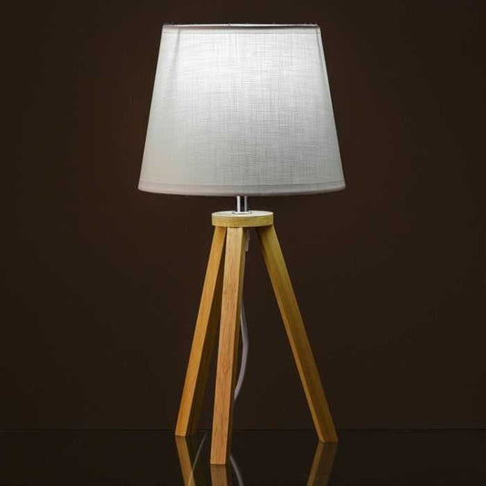 Lampara blanco madera 20 x 20 x 41,50 cm