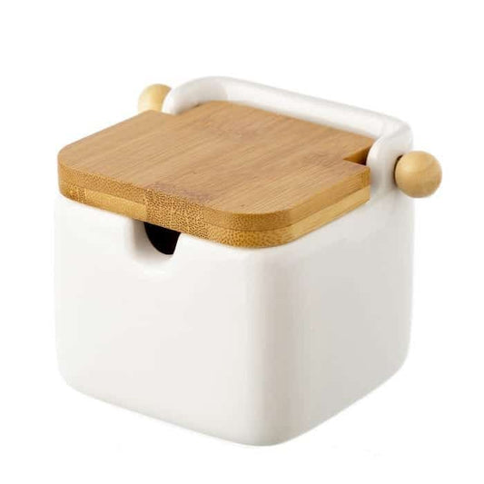 Azucarero cerámica blanco 8 x 10,50 x 8 cm