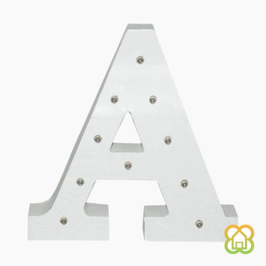 Letras Madera Blanca LED