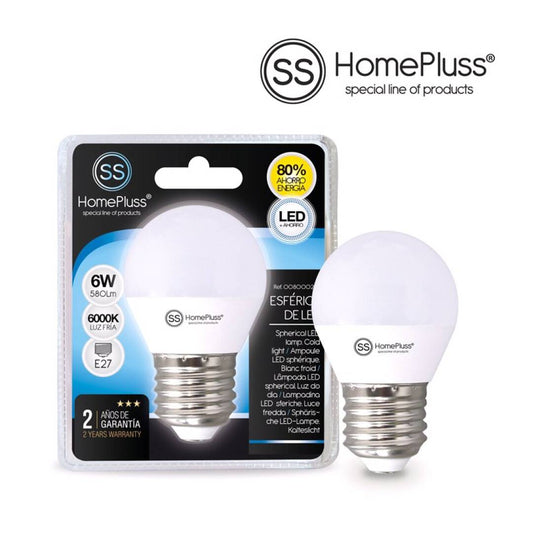 Bombilla esférica E27 6000K [Potencia a elegir]