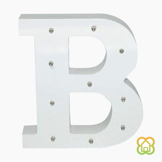 Letras Madera Blanca LED