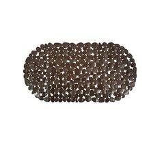 Alfombra de ducha pvc piedras 68x35cm chocolate
