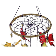 Avisador de Puerta Ratan con Mariposas de Pluma 16 x 16 x 70cm