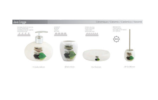 Distribuidor Jabón Java Lingga Cerámica Ø 11.5x8x12.8 cm