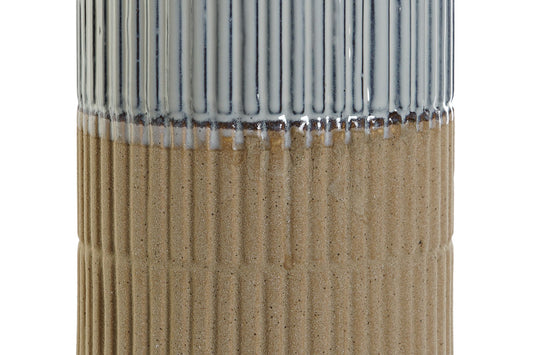 Jarrón porcelana 15X15X40 Bicolor