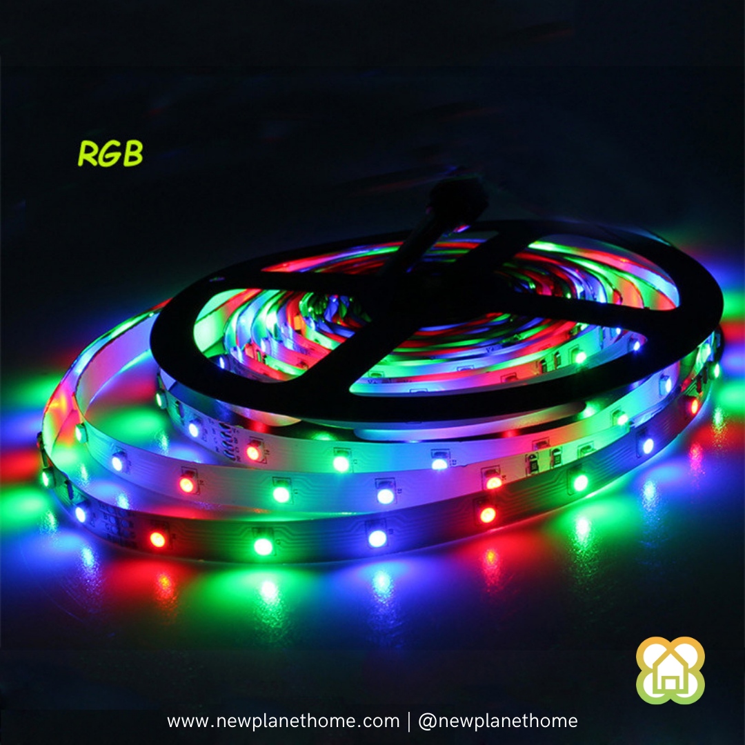 Tira led RGB multicolor 5M con control móvil.