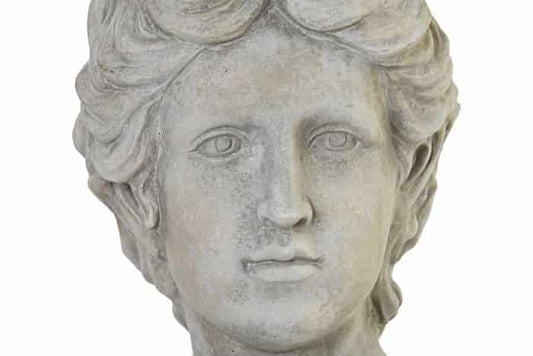 Macetero cemento 22x15x28 mujer gris claro