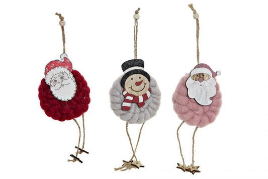 Decoracion colgante madera 8x3x26 papa