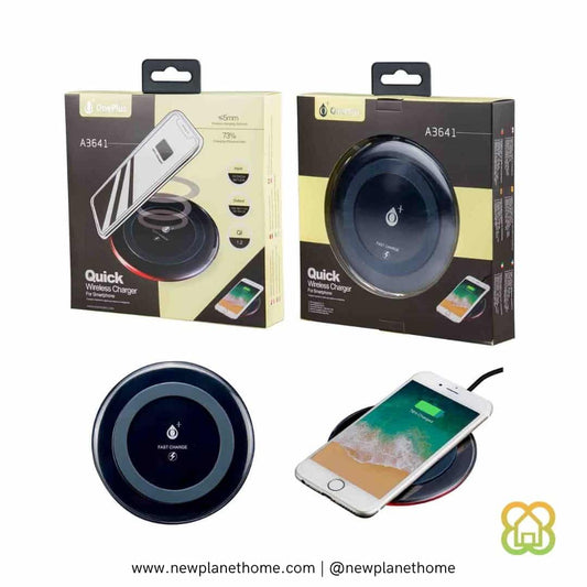 Cargador inalámbrico negro