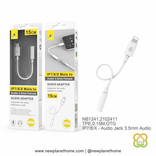 Cable transformador Lightning a Jack 3.5mm