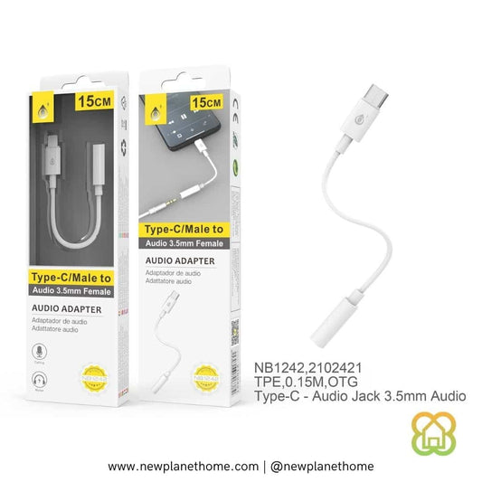 Cable transformador Type-C a Jack 3.5mm