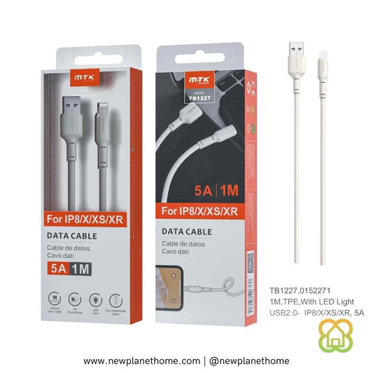 Cable Lightning con indicador LED