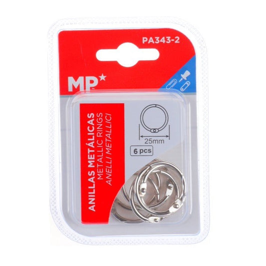 Anillas Metálicas 25 mm 6 uds