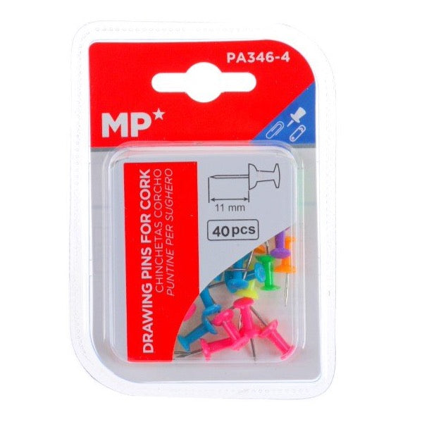 Chinchetas cabeza fluorescente 11 mm 40 Piezas