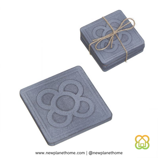 Juego de 4 posavasos Panot gris