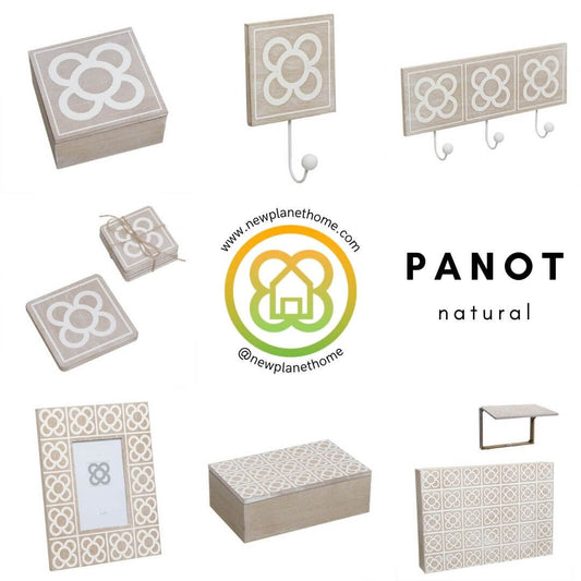 Perchero de Pared con 3 Colgadores de Madera Panot Natural 34 x 0,9 x 11cm