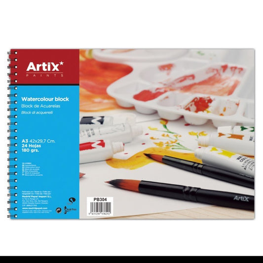 Block de acuarela A3 24 hojas 180 gramos