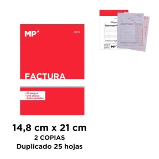 Talonario Factura 25 Hojas