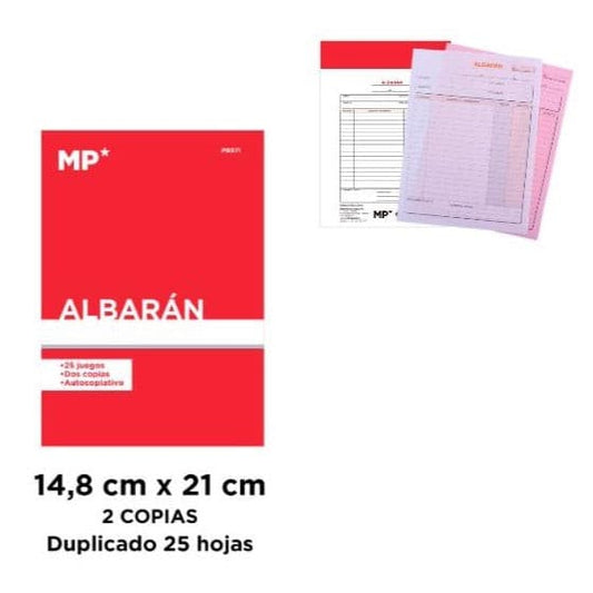 Talonario Albarán 25 Hojas 14,8x21cm