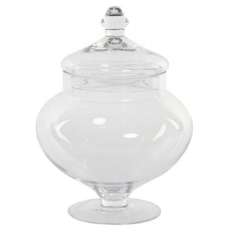 Bombonera Cristal 22x22x30 cm con Tapa