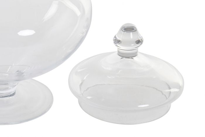 Bombonera Cristal 22x22x30 cm con Tapa