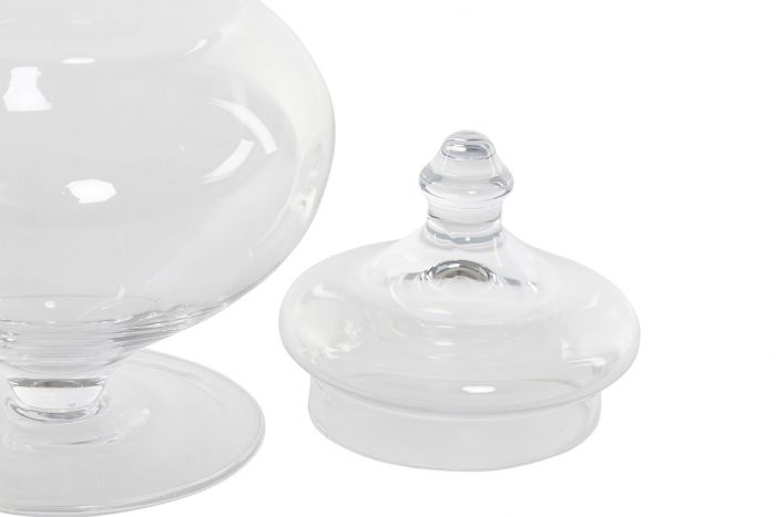 Bombonera Cristal 16x16x22 cm con Tapa