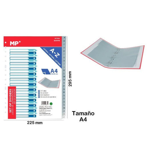 Juego de separadores A-Z A4