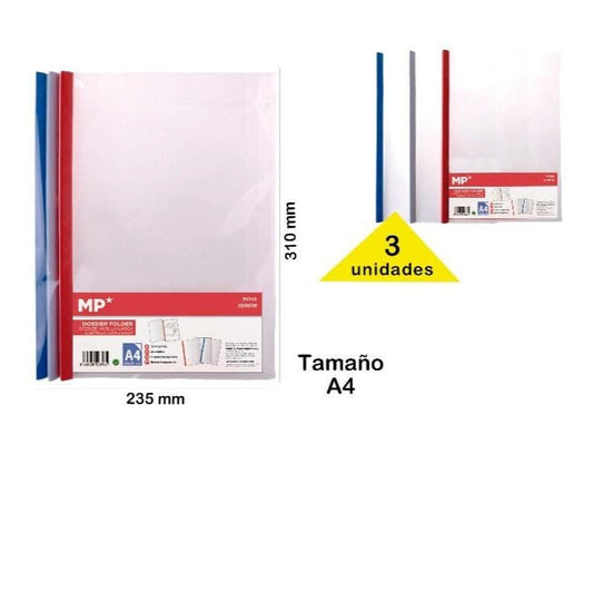 Carpeta dossier varilla larga A4