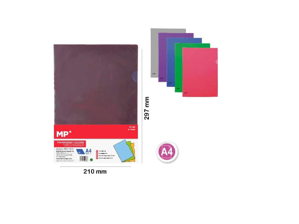Dossier color transparente A4