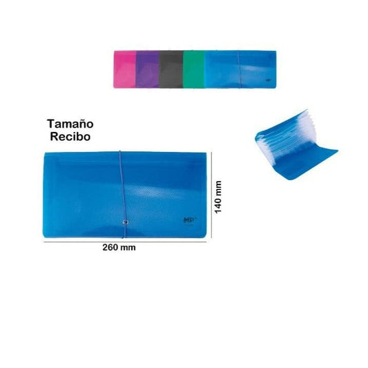 Carpeta fuelle recibos transparente