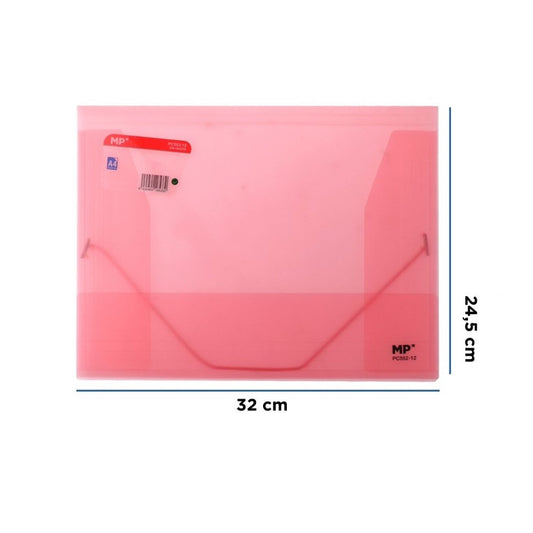 Carpeta con solapa y goma A4 transparente