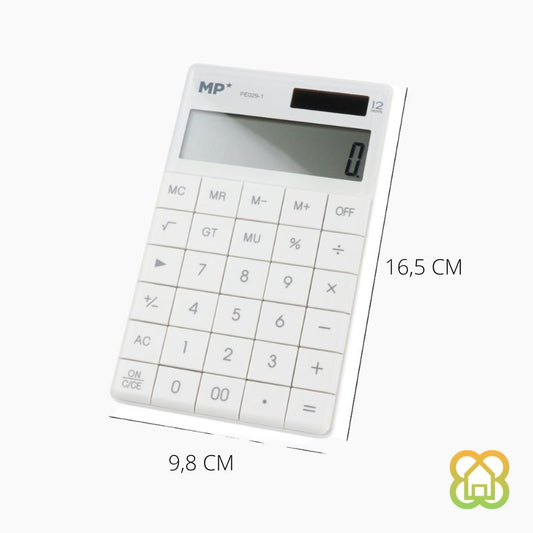 Calculadora Solar Moderna Blanco/Negro