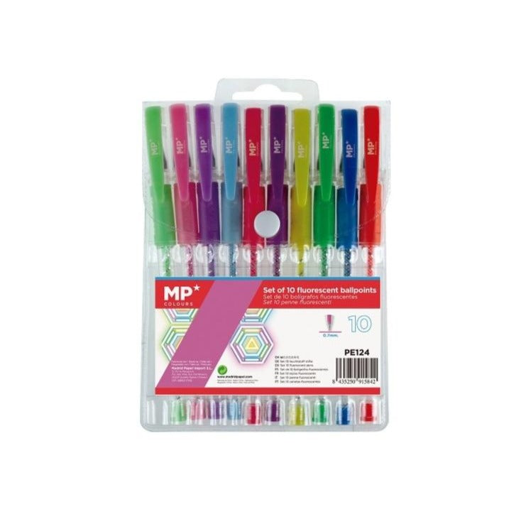 Bolígrafos fluorescentes 10 colores