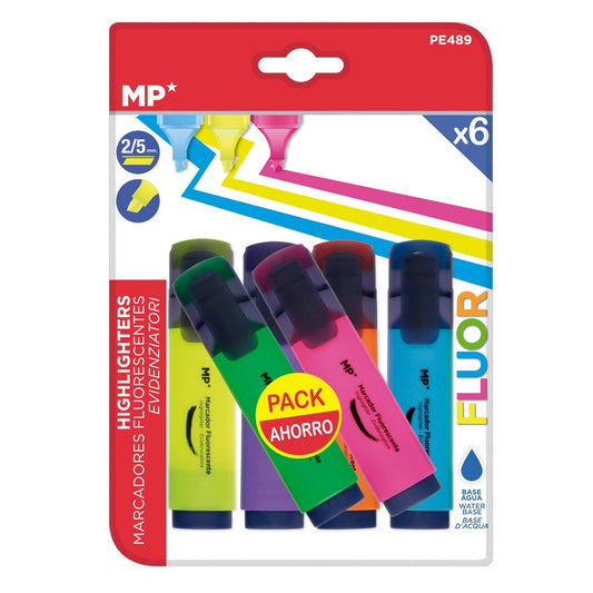 Marcador Fluorescente 6Uds Pack Ahorro