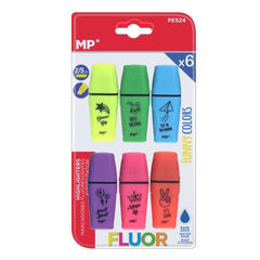 Pack 6 marcadores fluorescente MINI 6Uds