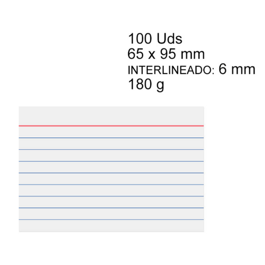 Fichas cartulina rayadas nº1