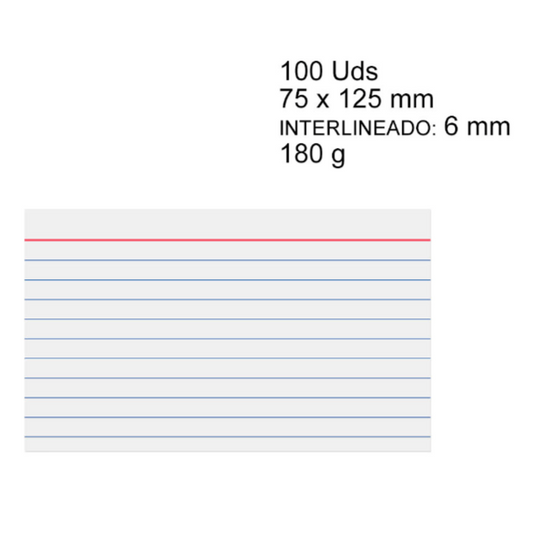 Fichas cartulina rayadas nº2