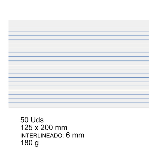 Fichas cartulina rayadas nº4