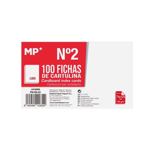 Fichas cartulina lisas nº2