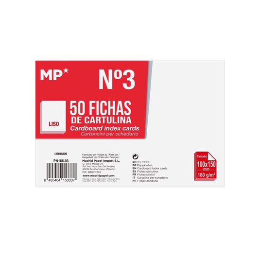 Fichas cartulina lisas nº3