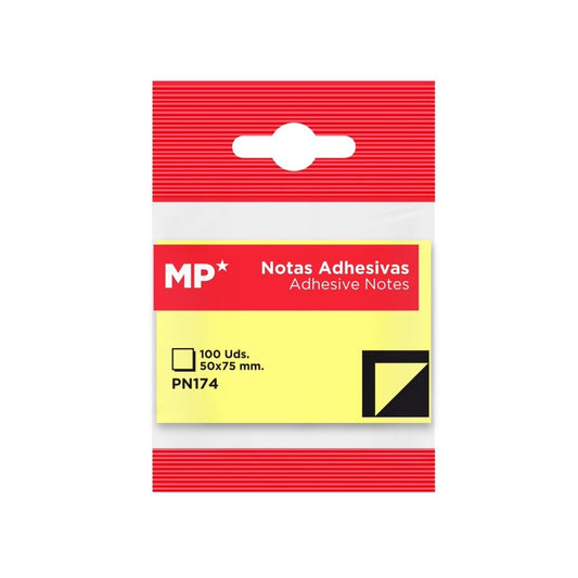 Notas adhesivas neón 50x75mm 100u