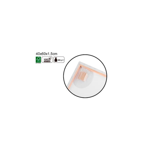 Lienzo para óleo y acrílico 40x60x1,5cm