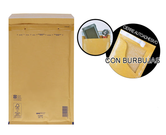 Pack de 10 sobres de burbuja 120X210mm