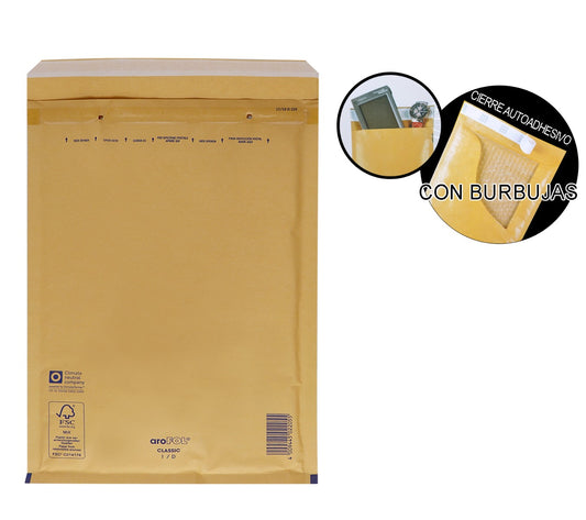 Pack de 10 sobres de burbuja 180X260mm