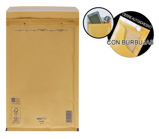 Pack de 10 sobres de burbuja 220X330mm