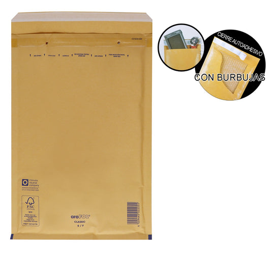 Pack de 10 sobres de burbuja 240X330mm