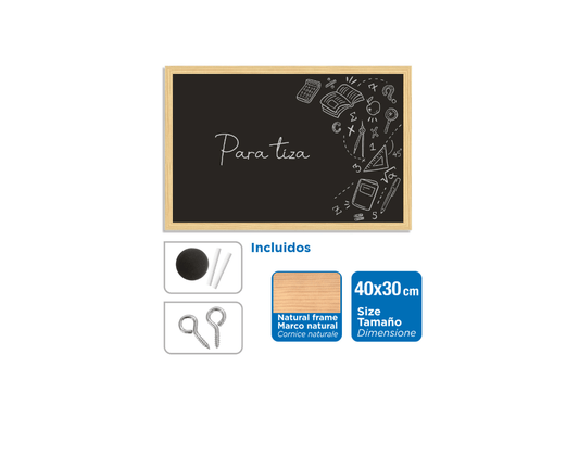 Pizarra negra 40x30cm