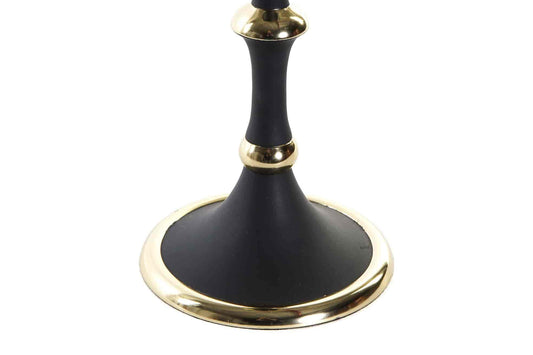 Candelabro aluminio cristal 5x5x40 dorado